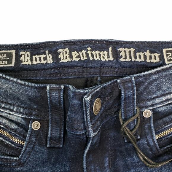 Rock Revival Moto Macyn Jeans Womens 25 NEW - Picture 7 of 9